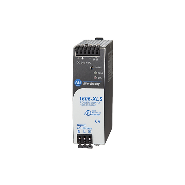 Allen-Bradley 1606-XLS120E Power Supply 24-28V DC 120 W 120/240V AC / 110-300V DC Input Voltage